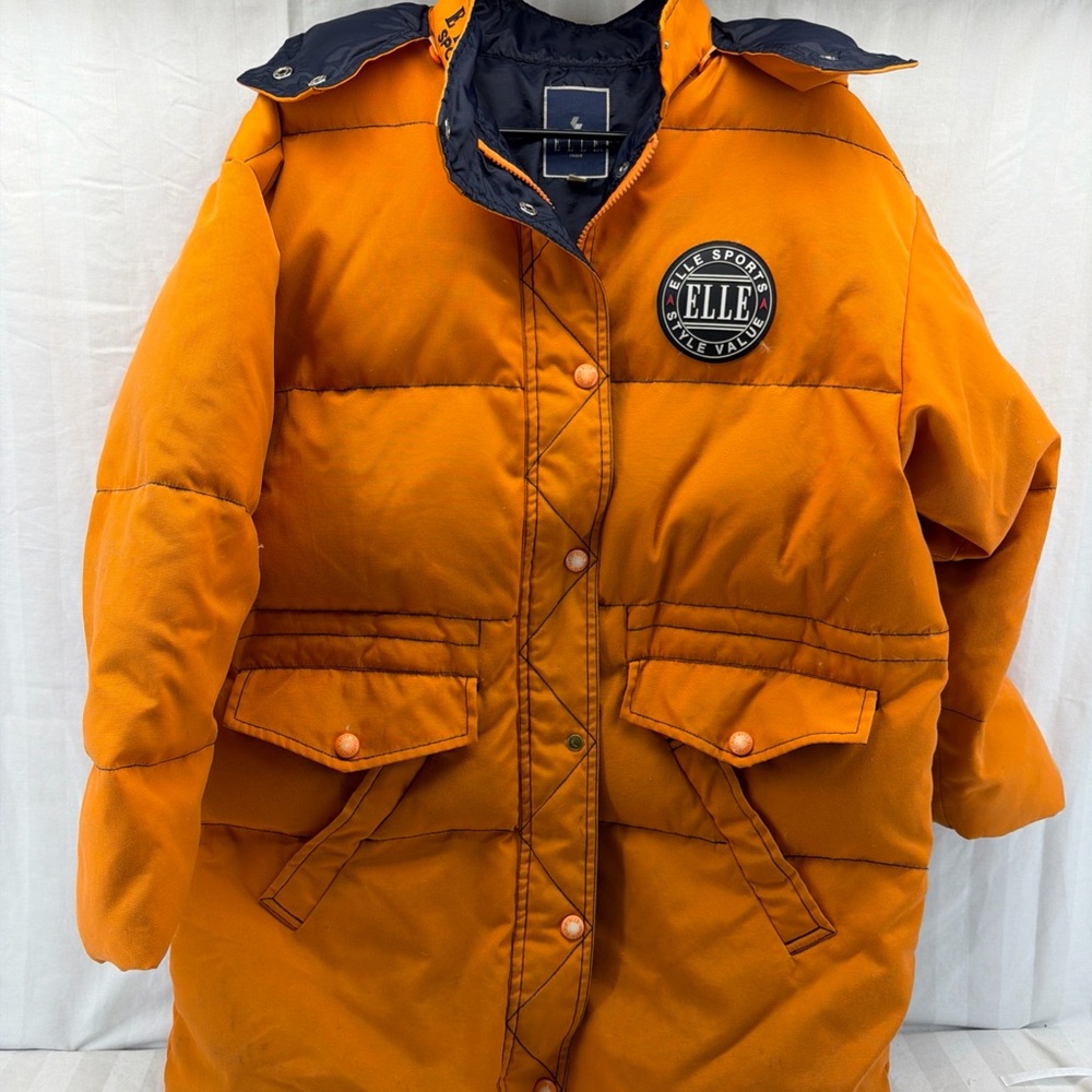 Elle‎ Women's Vibrant Orange Puffer Coat